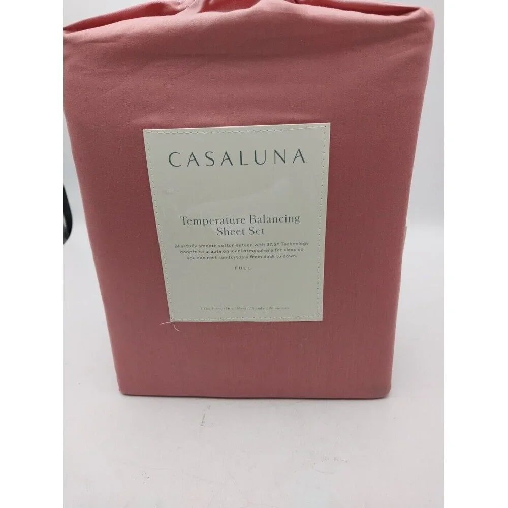 Casaluna Temperature Balancing Sheet Set Full Size Rose Color
